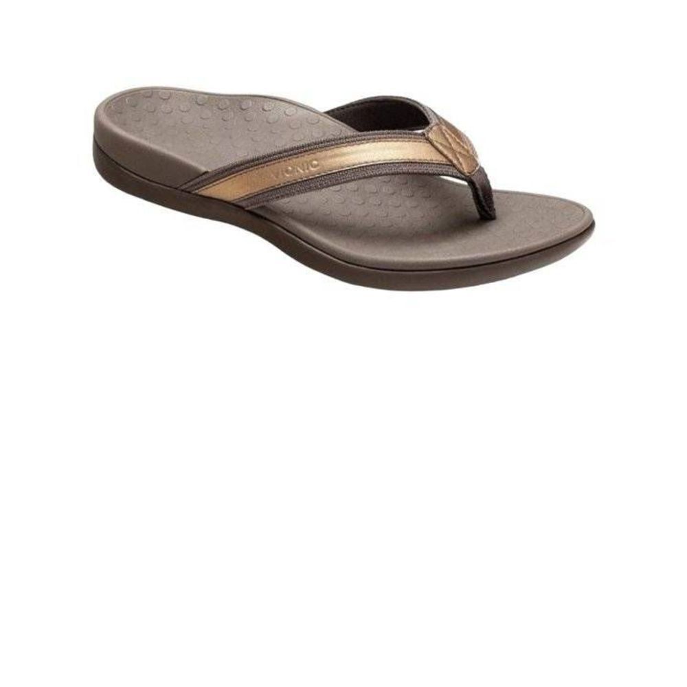 Vionic ladies Islander Bronze thong Sandal Nwob‎